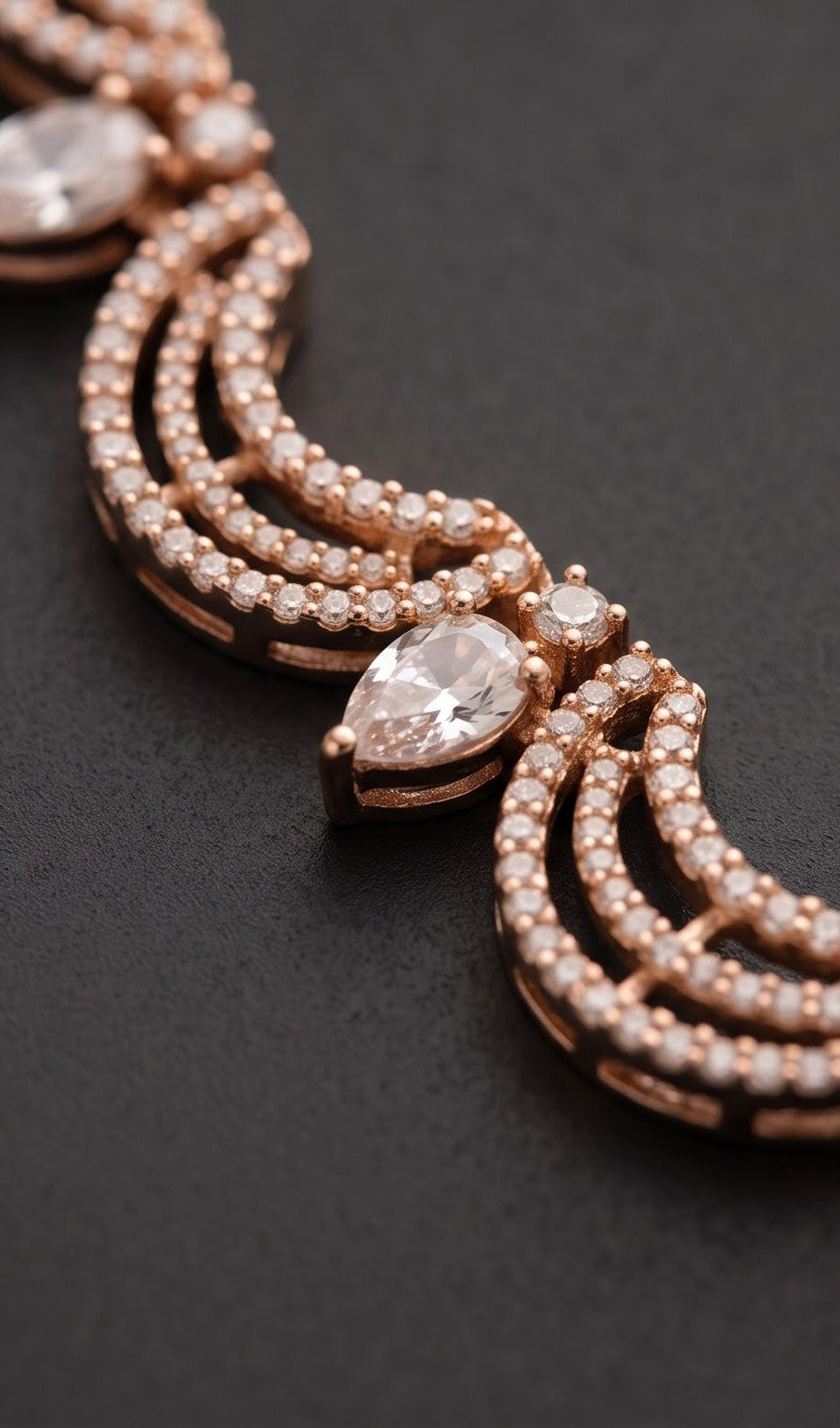 Elegant AD Diamond Necklace Set