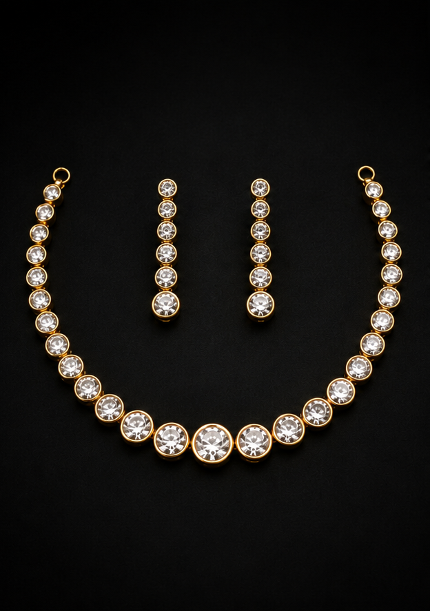 AD Diamond Necklace Set