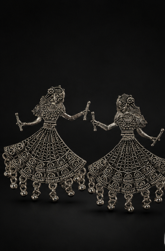 Oxidised Garba Dandiya Earrings