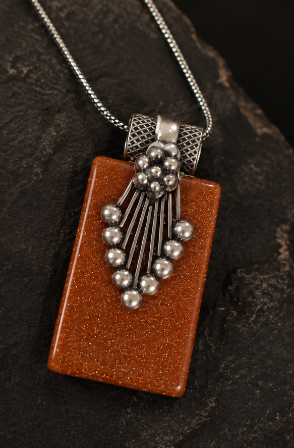 Aarohi Rock & Oxidised Necklace Set
