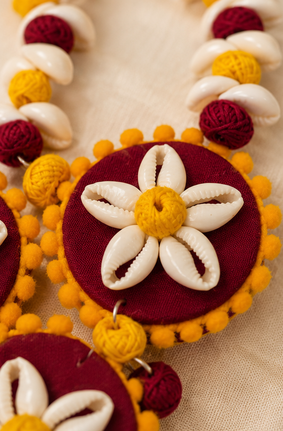 Handcrafted Thread Necklace & Earrings Set