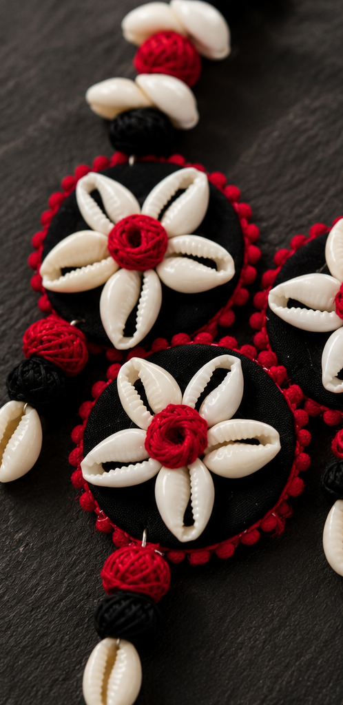 Handcrafted Thread Necklace & Earrings Set