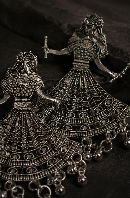 Oxidised Garba Dandiya Earrings